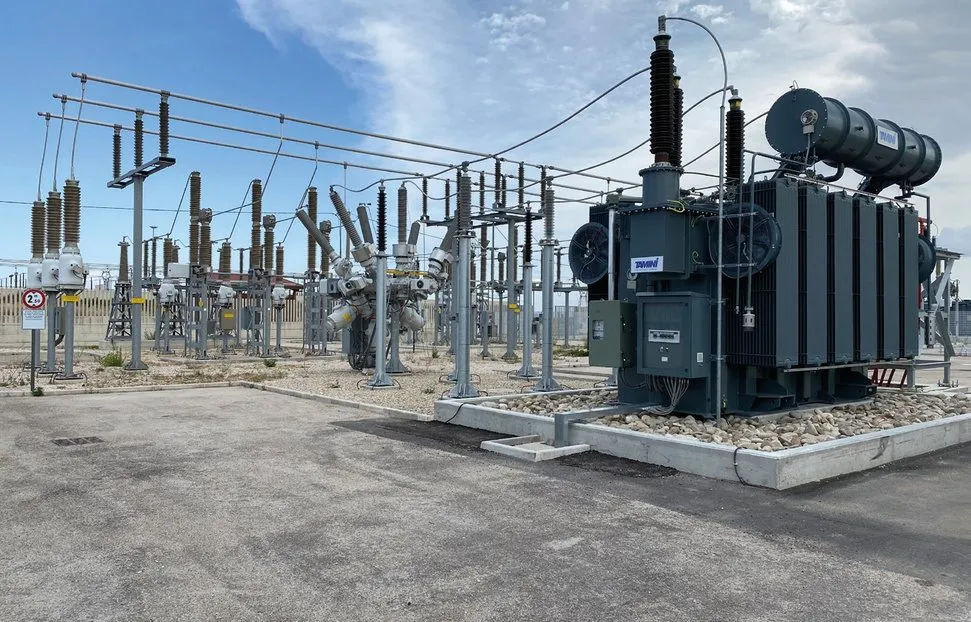 Sottostazione elettrica 150/30 kV di Troia, vista d'insieme